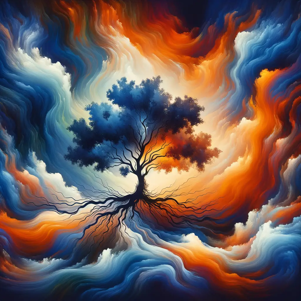 Sapphire Flames: Roots of Resilience and Emotion
