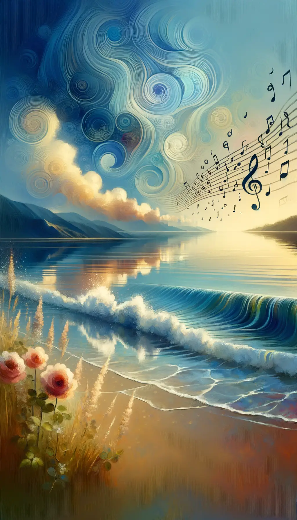 Whispers of Transformation: Blooms by the Tranquil Shore