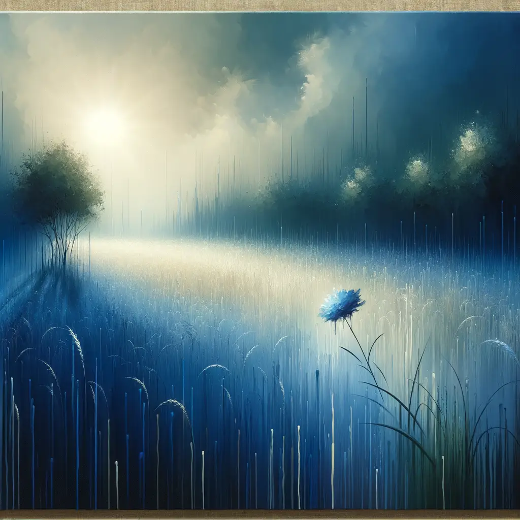 Azure Sanctuary: Blossoming Serenity