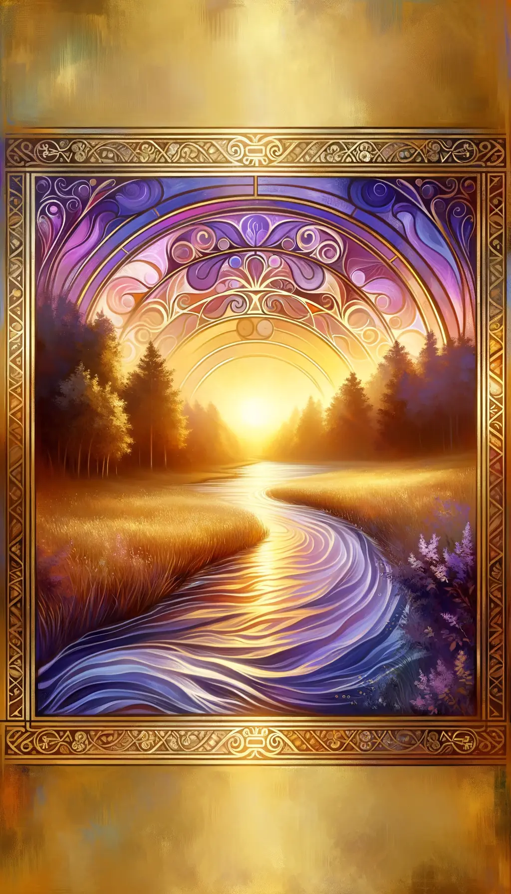 Whispers of Lavender Realm: A Solace Found in Light
