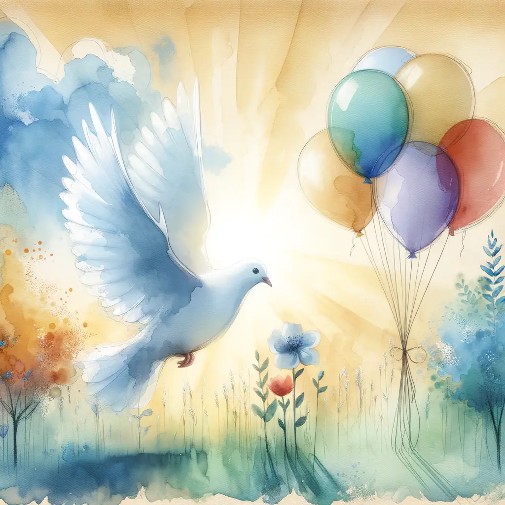 Whispers of Release in Golden Light: A Dance of Peace