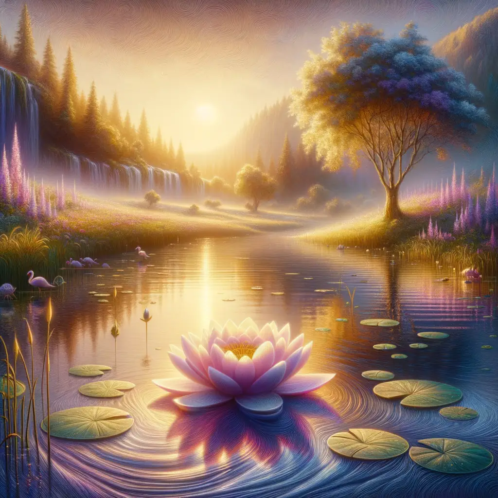 Ethereal Embrace: Blossoming Stillness by the Whispering Lilac