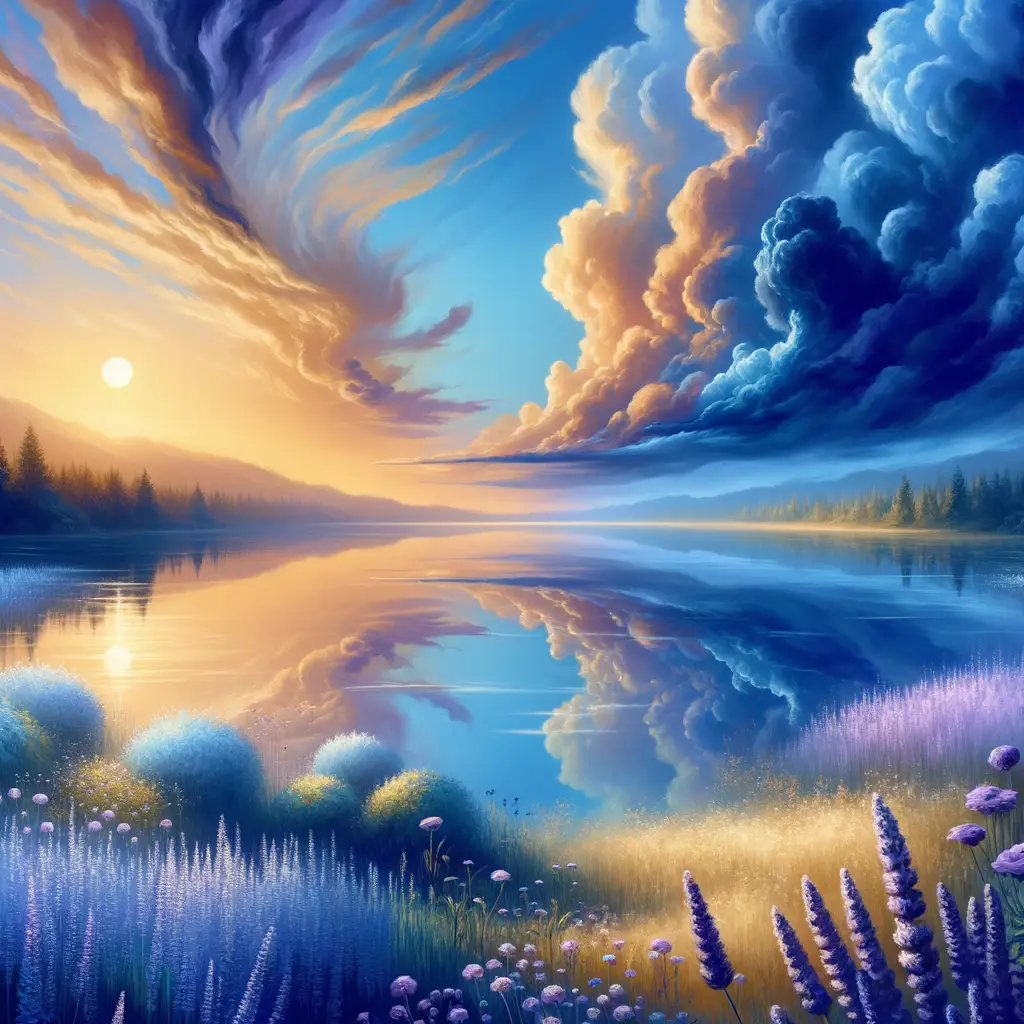 Twilight Symphony: Lavender Dreams and Stormy Whispers
