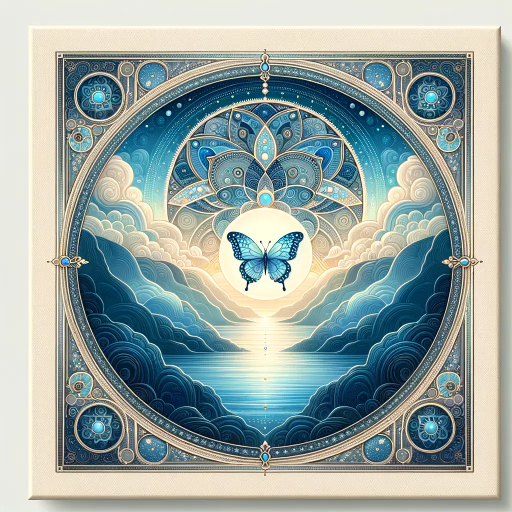 Ocean's Embrace: Butterfly's Whisper of Inner Peace