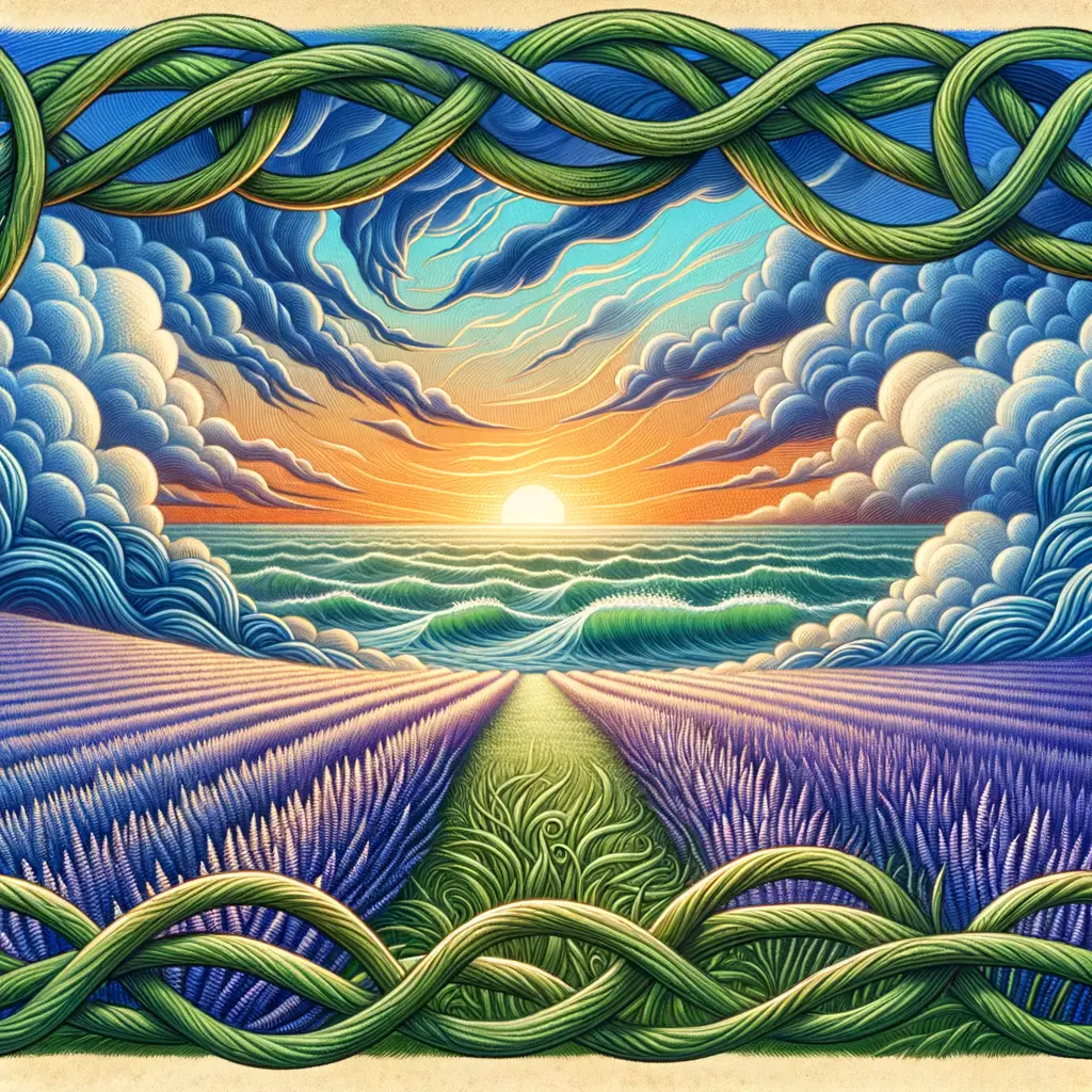 Whispers of the Heart: Vines of Reflections in Lavender Fields