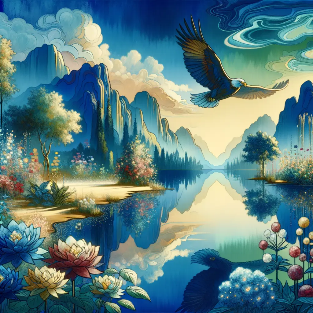 Whispers of the Azure Garden: A Journey Within
