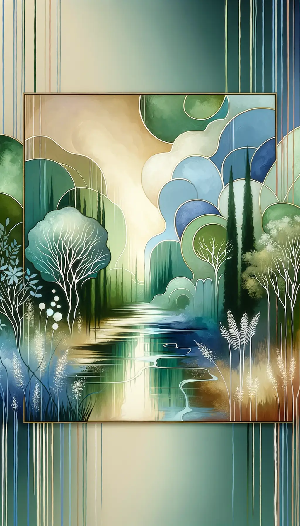 Aquamarine Reverie: Echoes of Resilience, Blooms of Tranquility