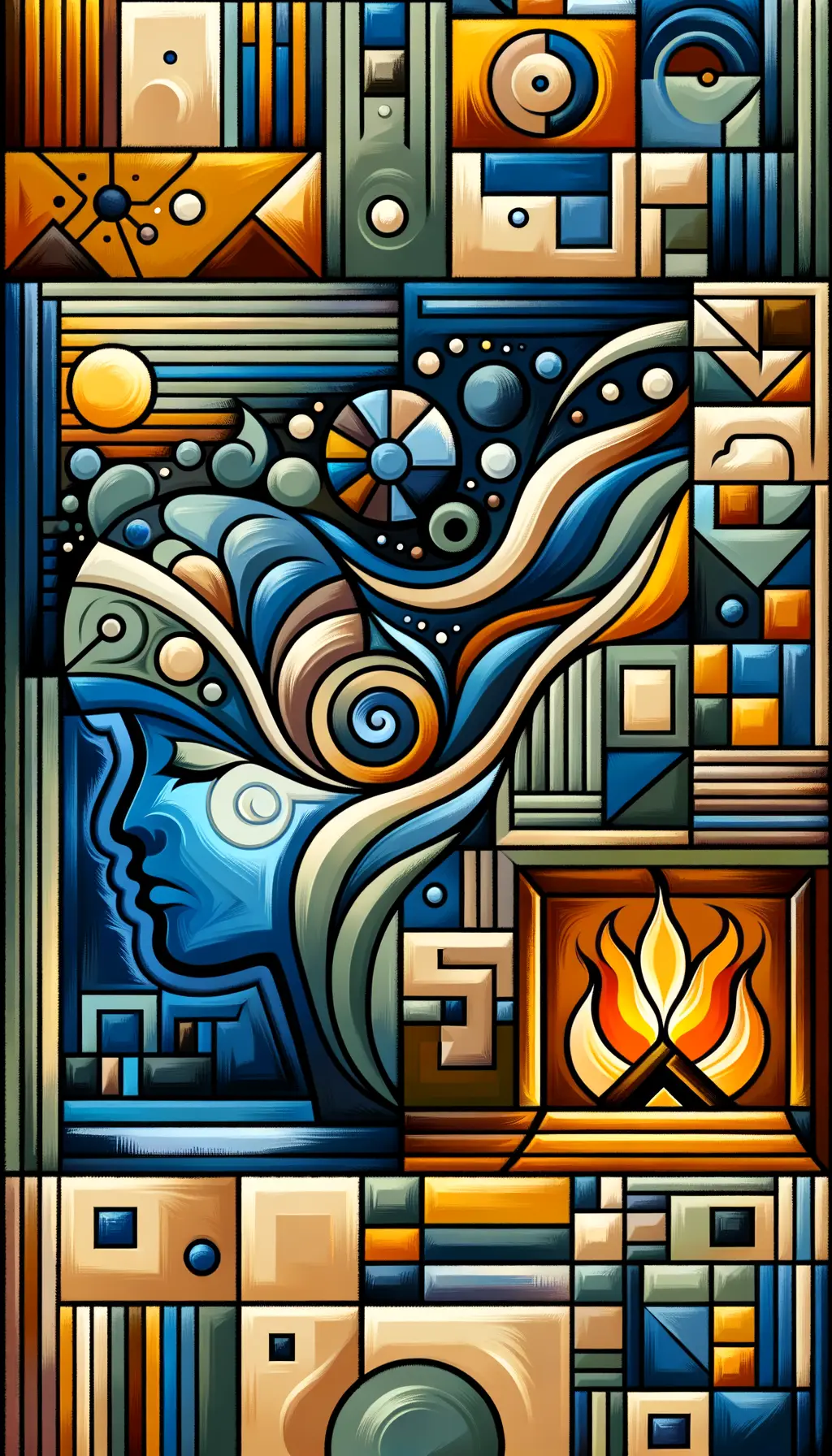 Solace in Azure Geometry: Embers of the Mind