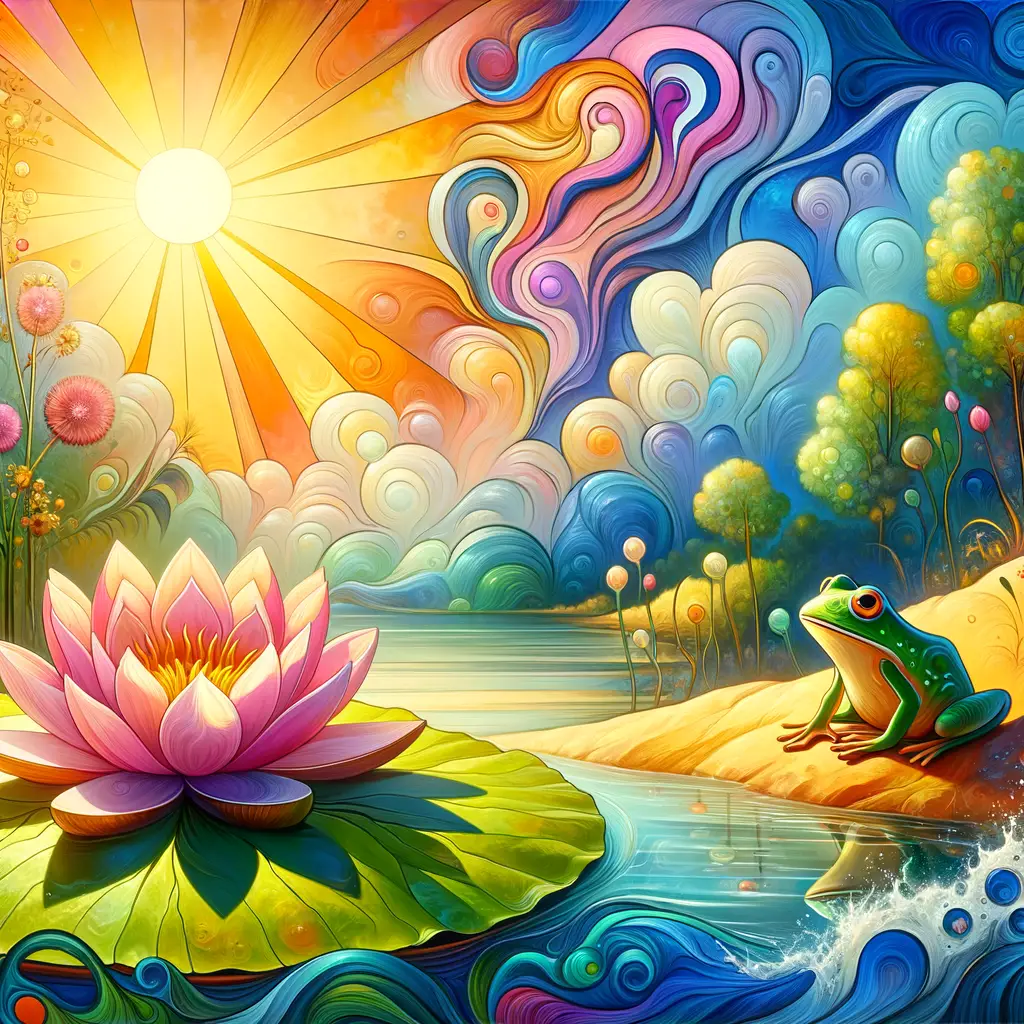 Whispers of Renewal: Sunlit Serenity in Blooming Resilience