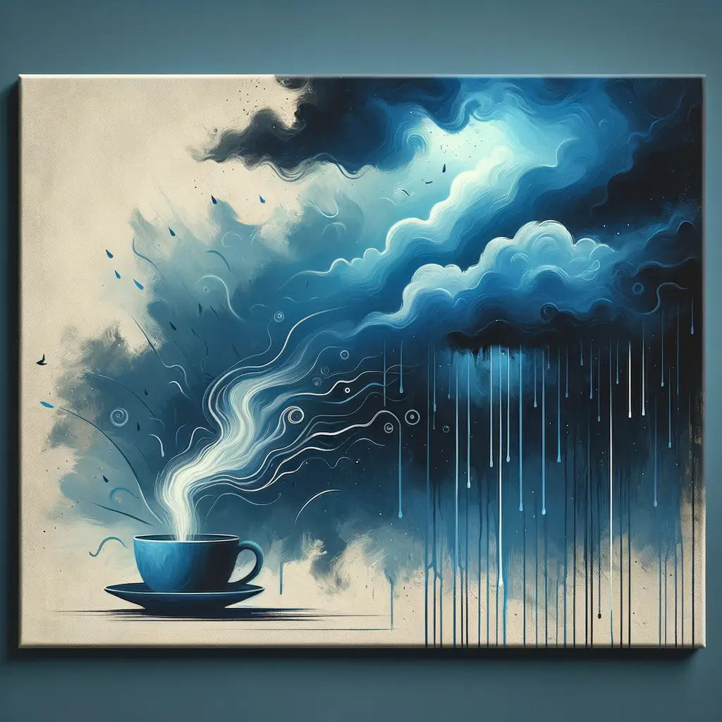 Whispers in Storm's Embrace: Blue Reverie of Healing