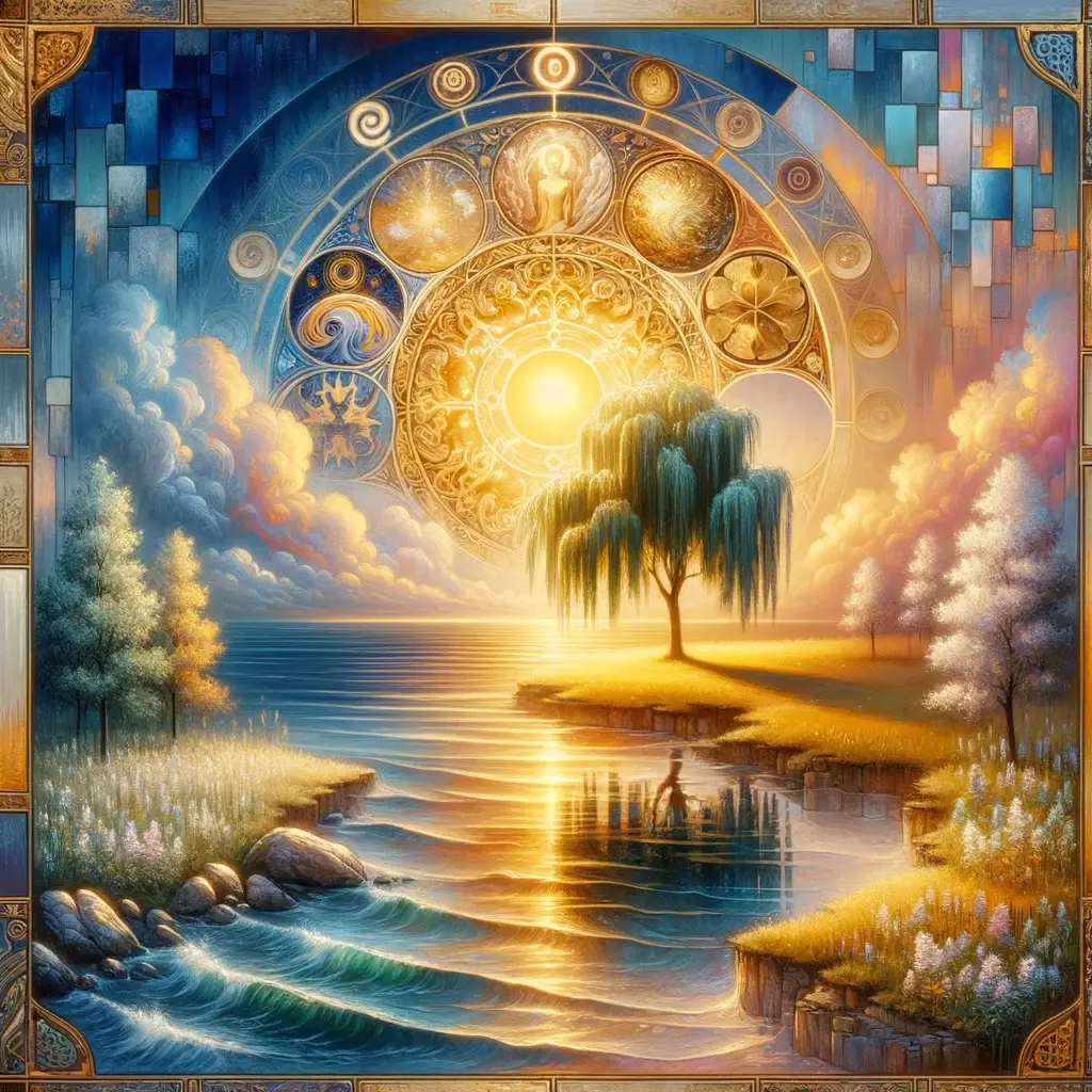 Sacred Dawn: A Tapestry of Healing Serenity