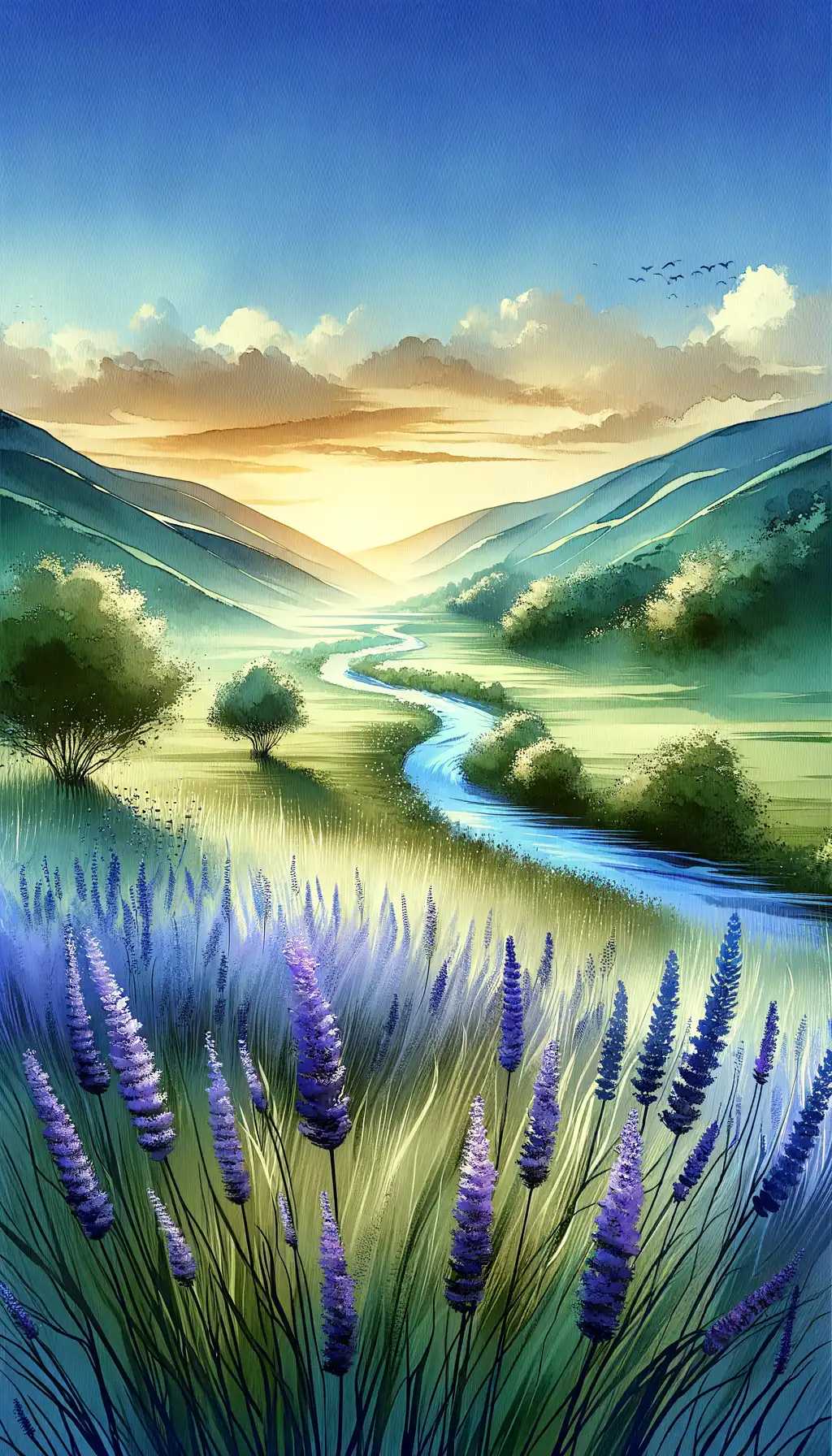 Serenade of Lavender Dreams: Whispers of a Tranquil Dusk