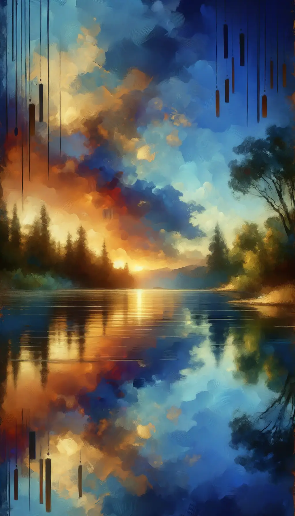 Whispers of the Sunset Lake: Serenity's Symphony