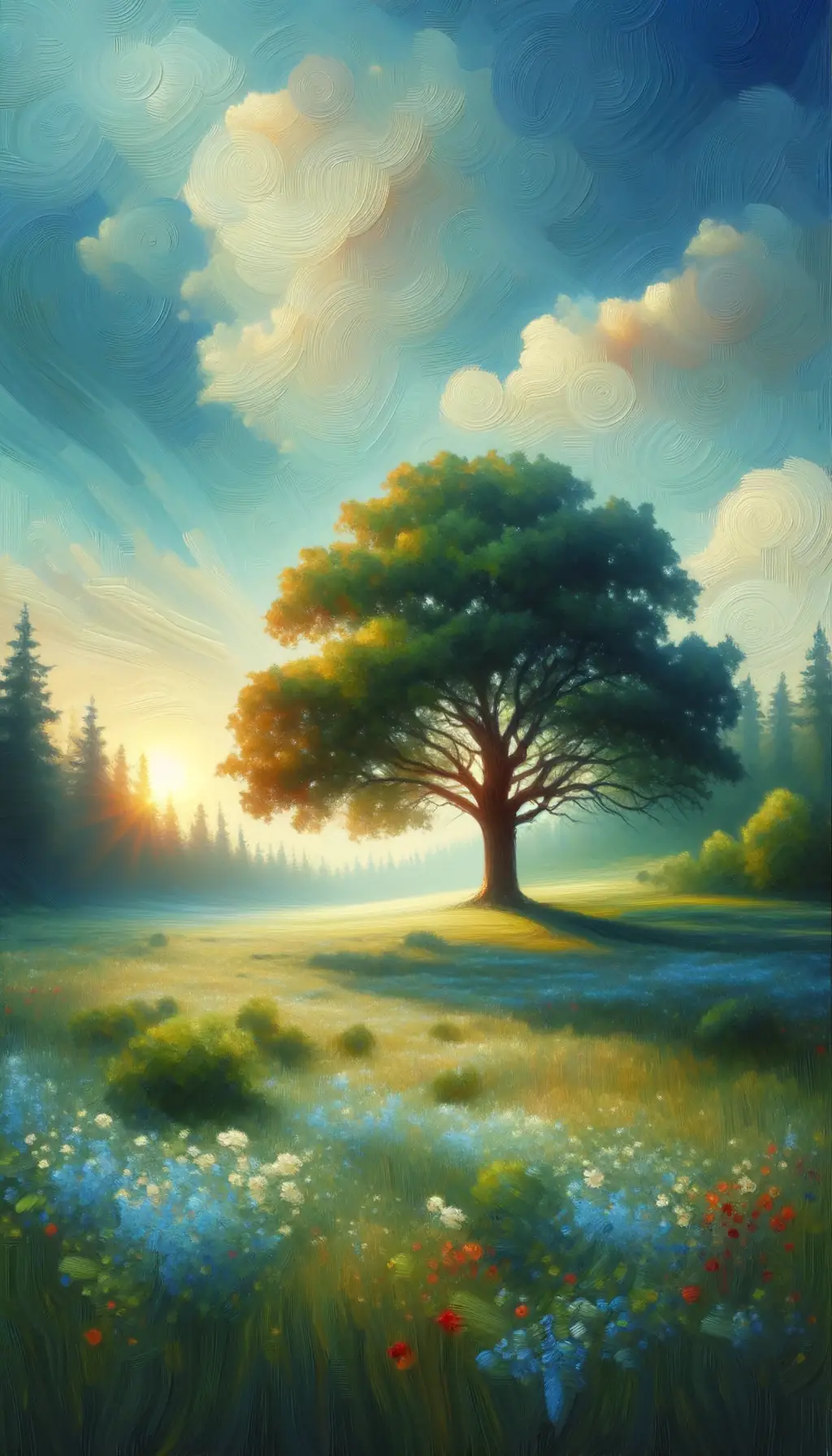 Whispers of the Resilient Oak: A Meadow's Healing Song