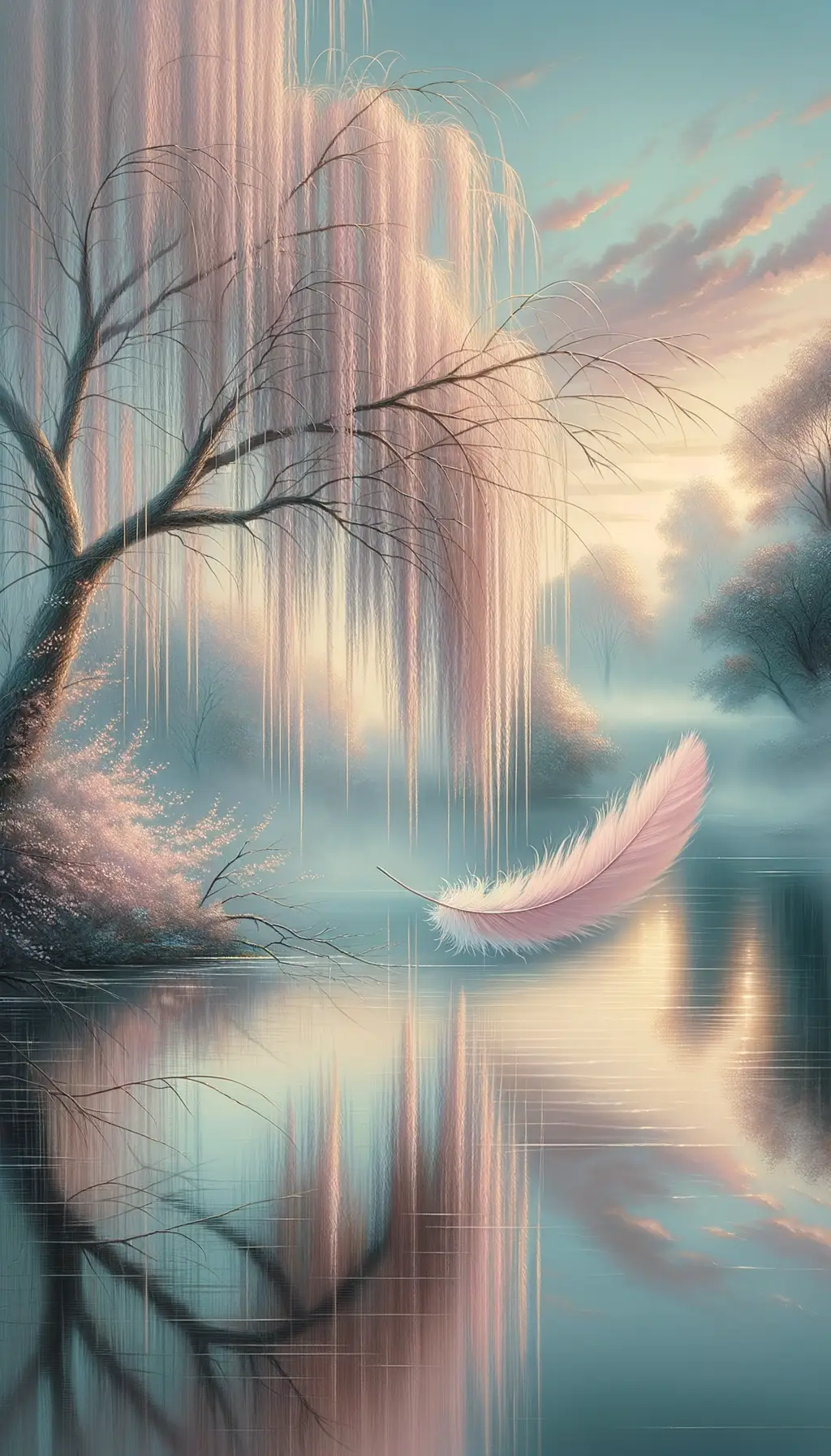 Heart's Whisper by the Willow: Misty Morning Serenade