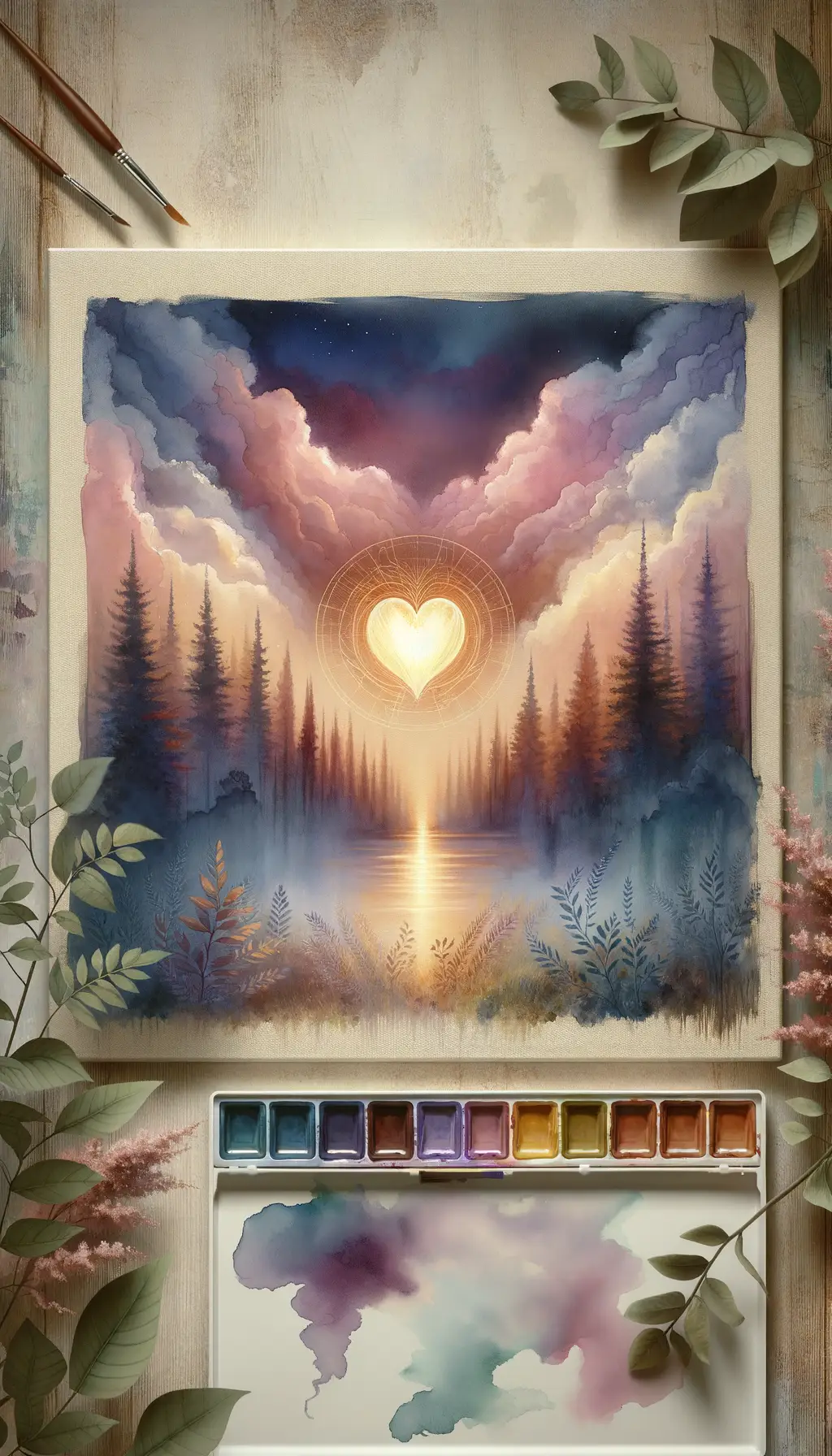 Whispers of Golden Healing: A Forest's Tranquil Heart