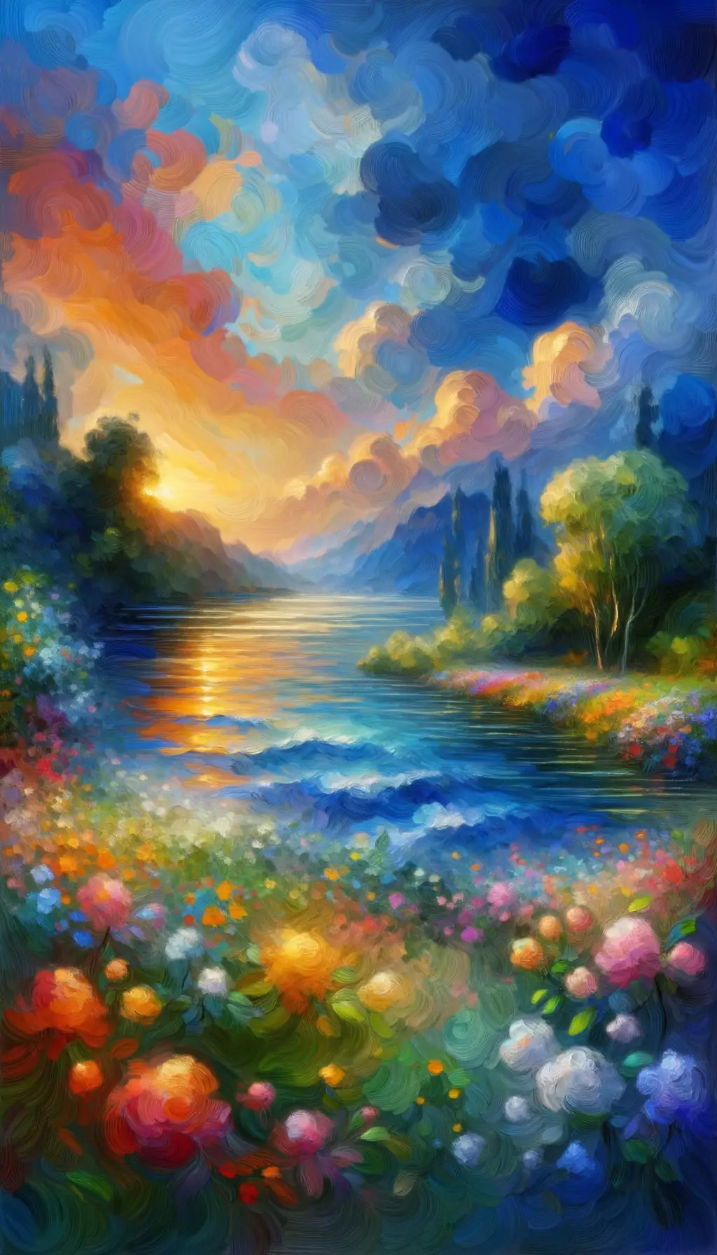 Songs of Tranquil Skies: A Garden's Emotional Symphony