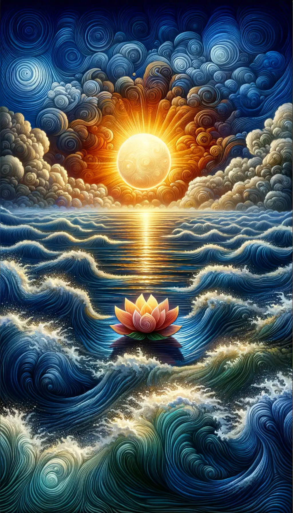 Golden Rising Resilience: Lotus of Adversity's Beauty