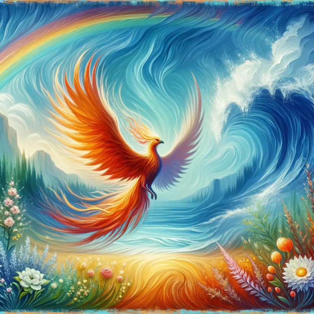 Rebirth's Overture: Phoenix Blooms in Therapy's Healing Garden