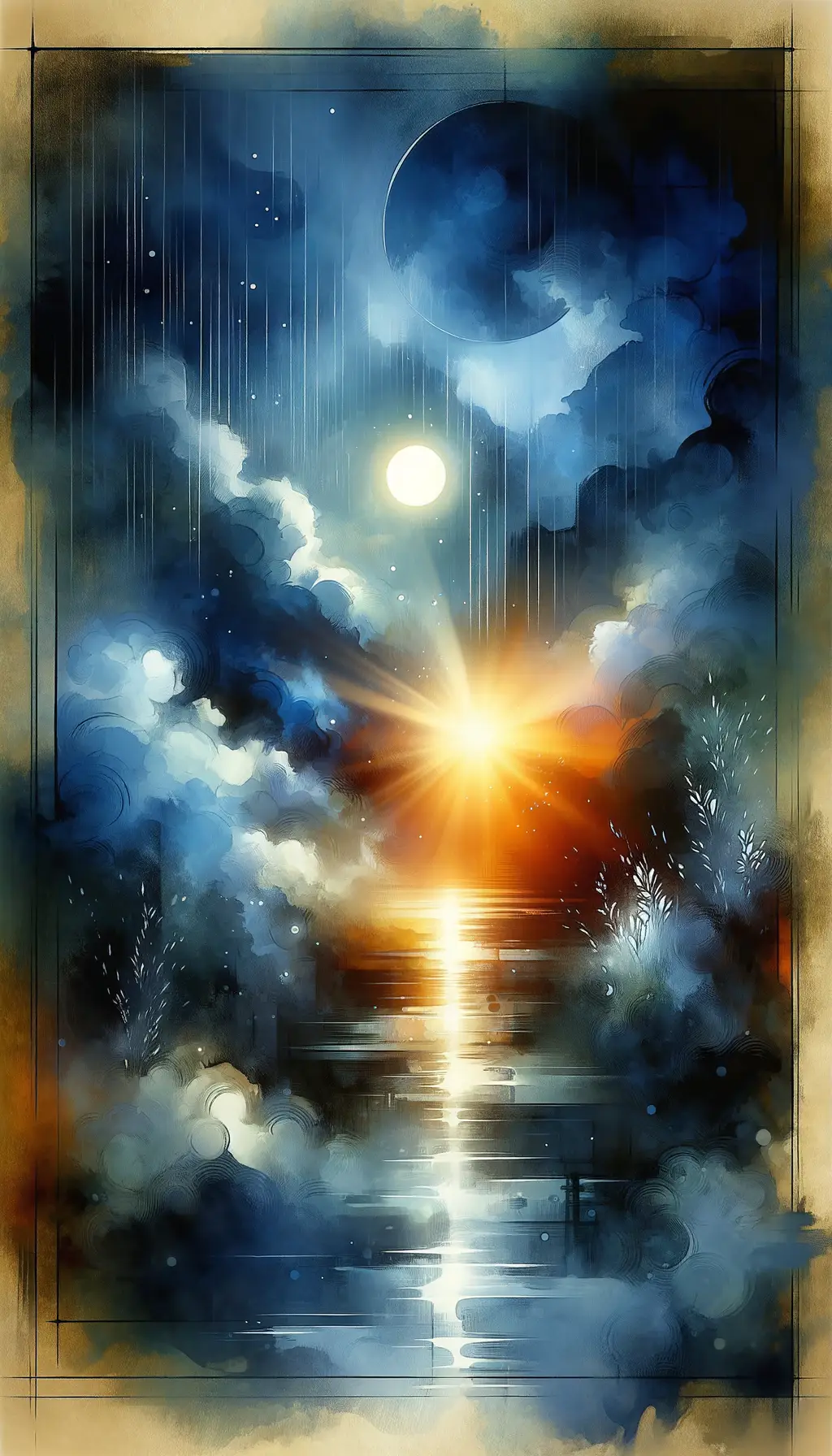 Echoes of Tranquility: Ink Wash Symphony on Emotional Canvases
