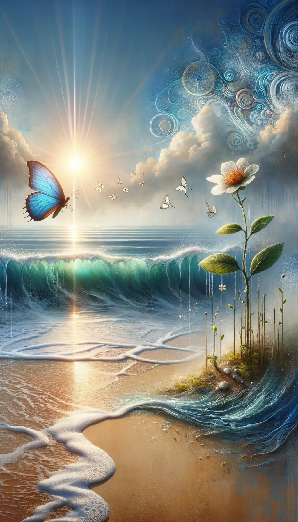 Ephemeral Whispers: Nurturing Stillness in Azure
