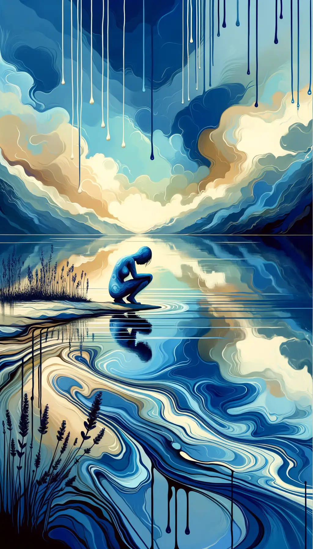 Ripples of Serenity: A Lavender Dreamscape