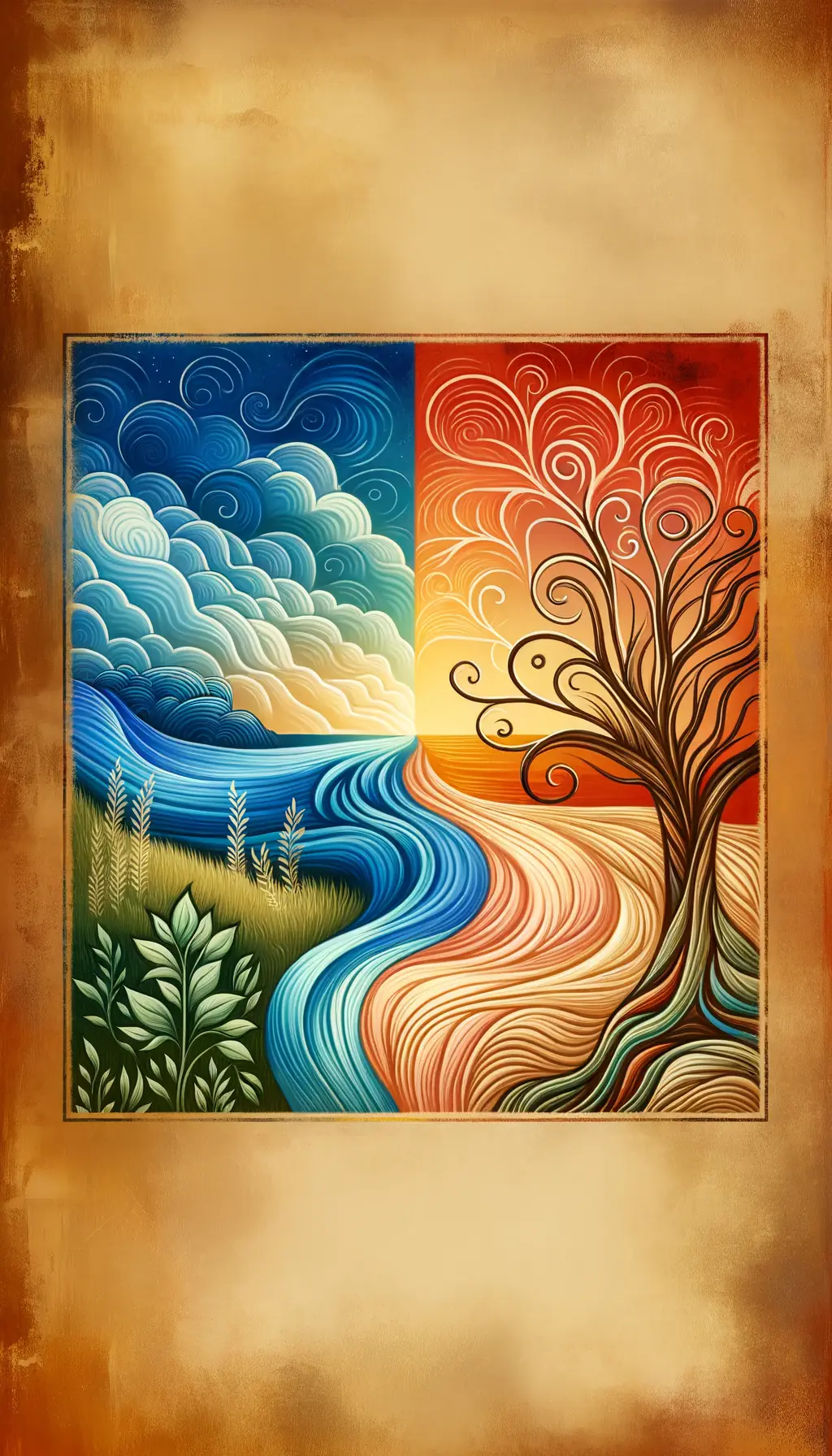 Embrace of Tranquil Tides: Sanctuary Under the Intertwined Oak
