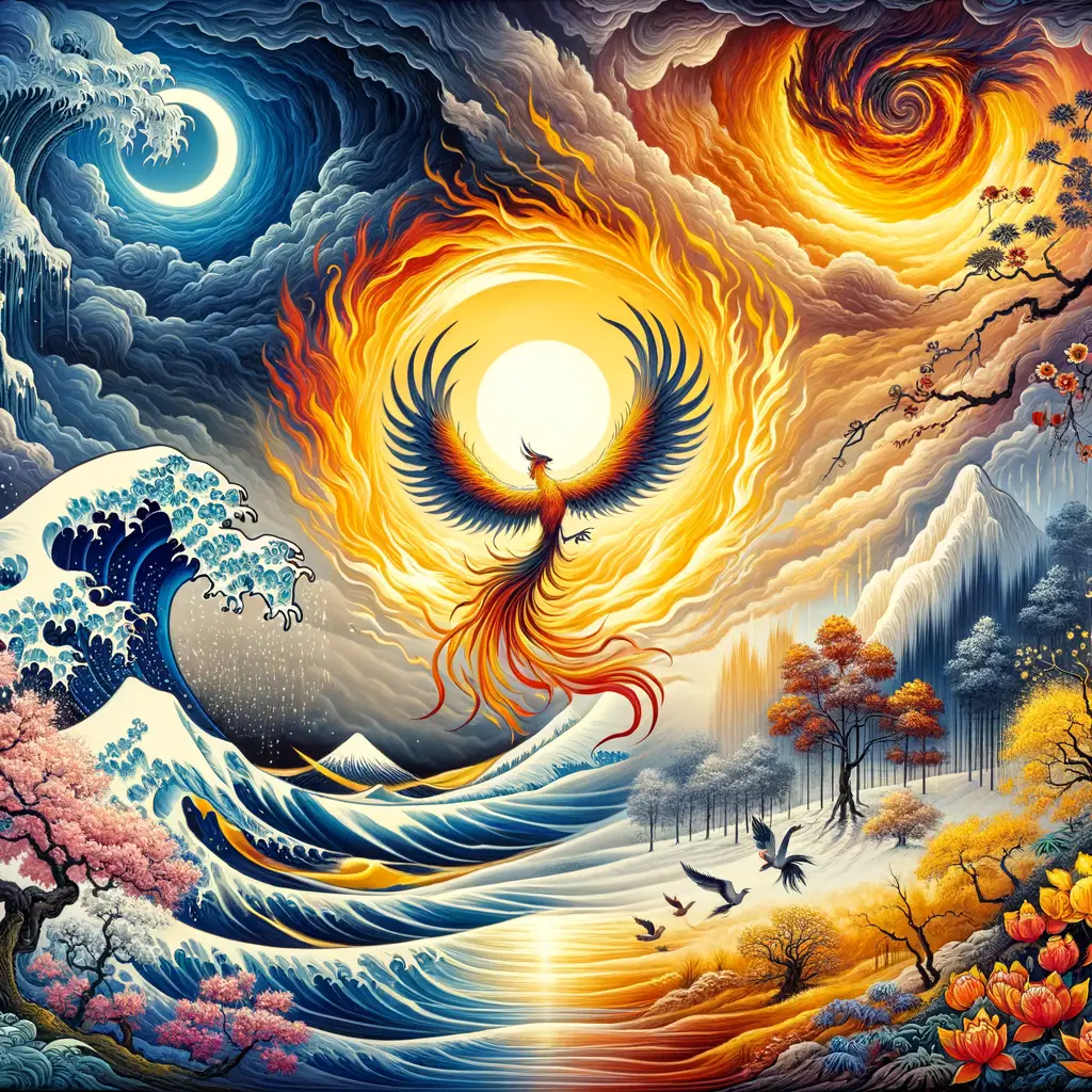 Phoenix's Resilient Bloom: A Therapeutic Journey in Seasons