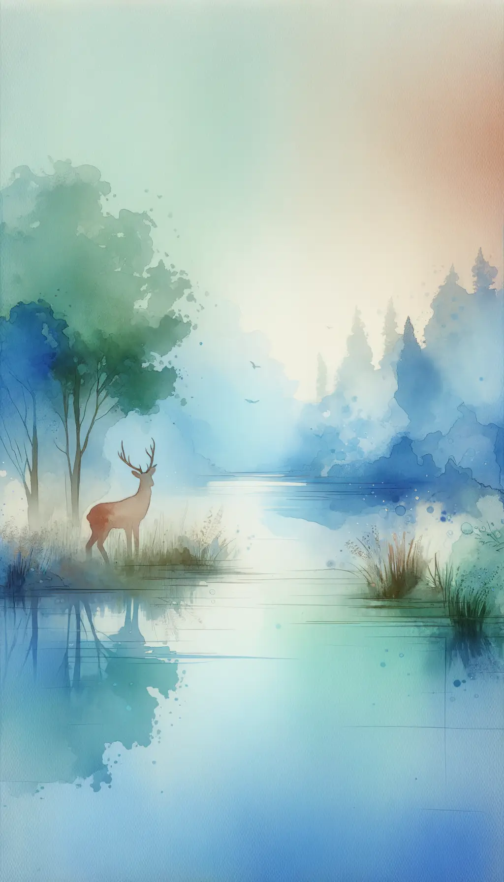 Reflections of Understanding: The Stag's Compassionate Embrace