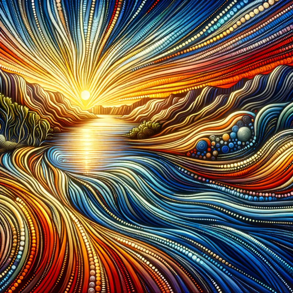 Whispers of Liberation: Sunset Streams of Emotion