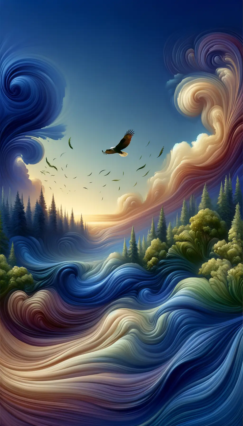 Silent Symphony: A Journey of Dusk, Light, and Soaring Strength
