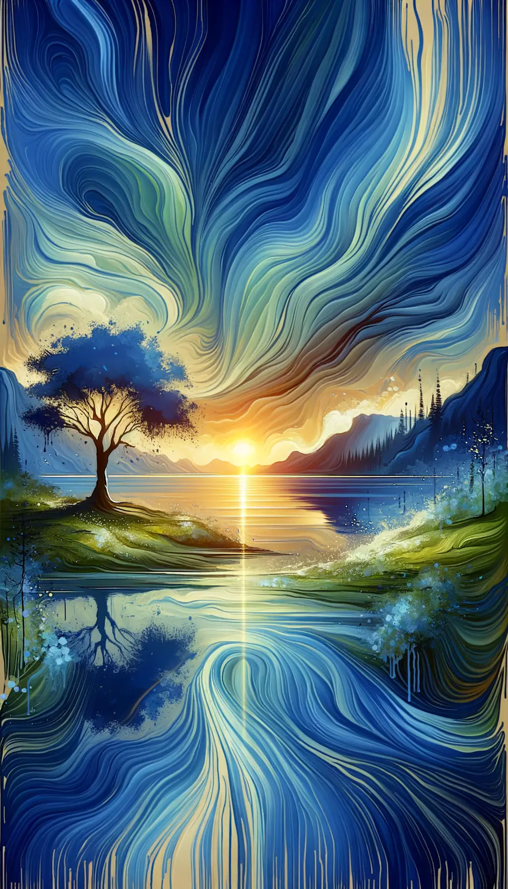 Whispers of Resilience: Sunrise Dance at Blue Lake