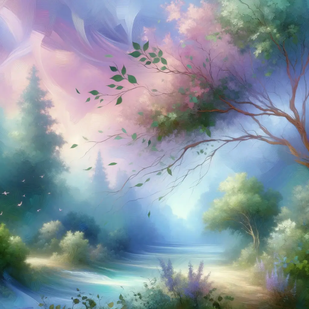 Whispers of Lilac Tranquility: Embracing Growth in Nature's Embrace