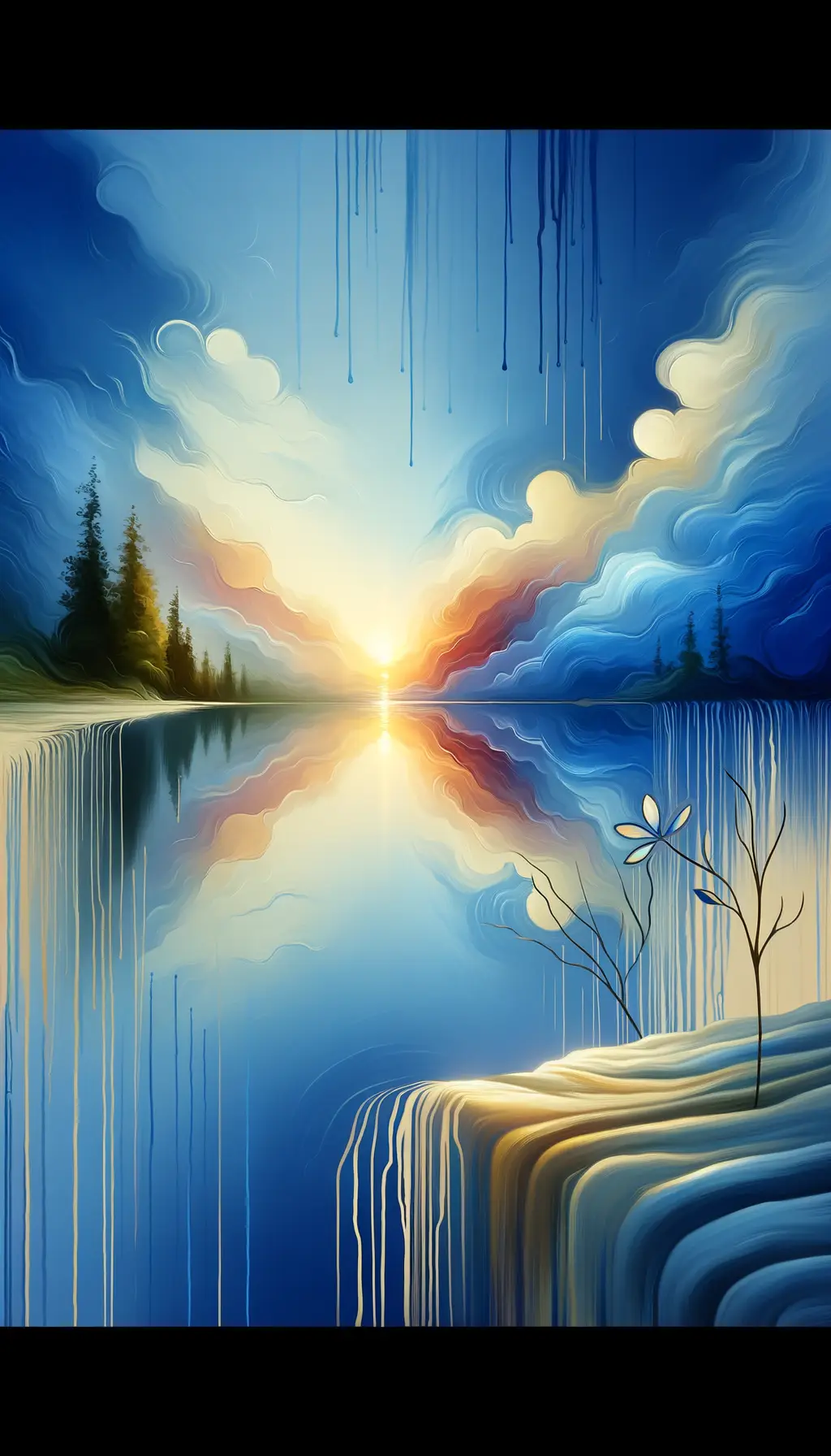 Sacred Blooms Unveil: A Soul's Therapy in Shades of Blue
