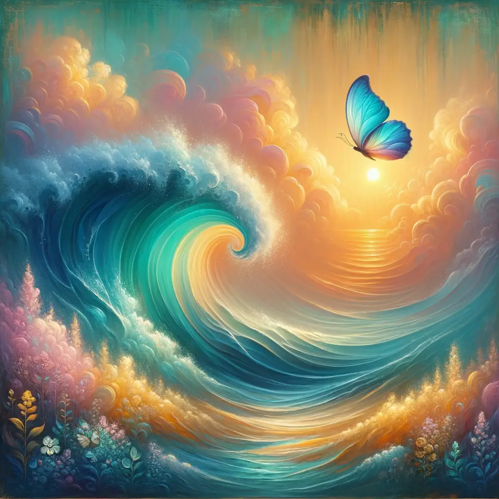 Whispers of Renewal: Serenade of the Tranquil Turquoise Wave