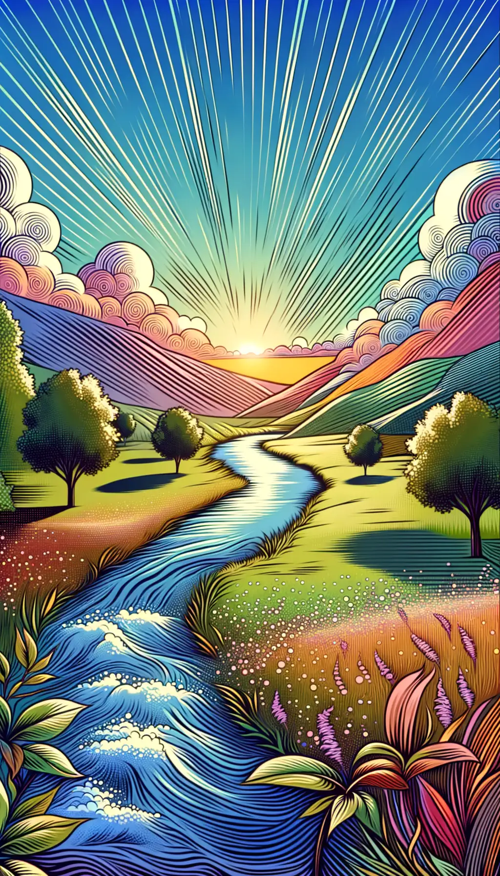 Whispers of Renewal: A Surreal Symphony in Pastel