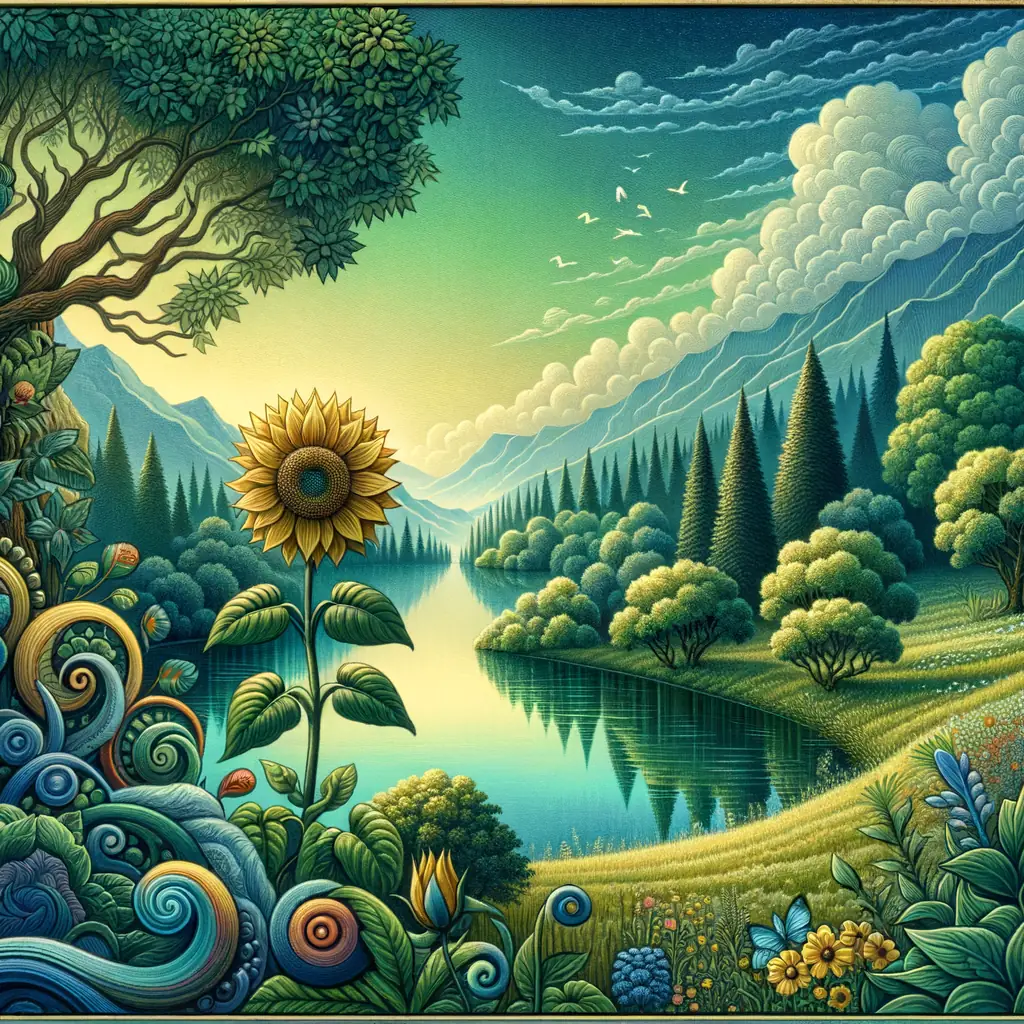 Ethereal Bloom: Resilience Through Tranquil Reflection