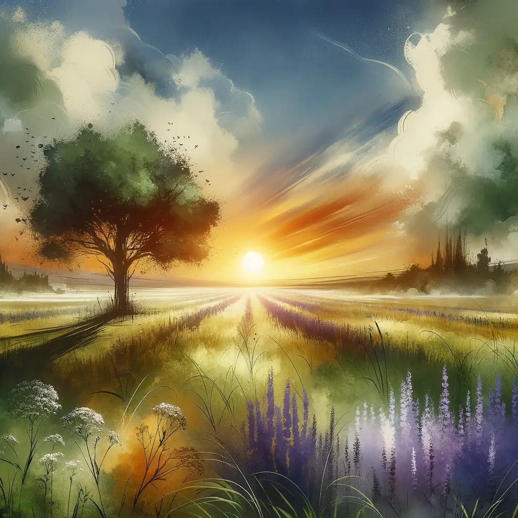 Whispers of Growth: Dawn's Embrace in the Therapy Meadow