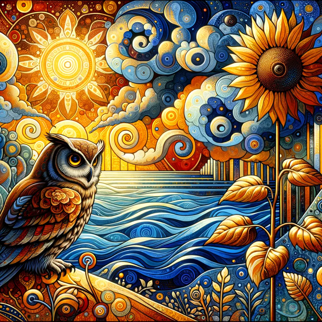 Silent Wisdom Blooms: Storms and Serenity Meet by the Sea