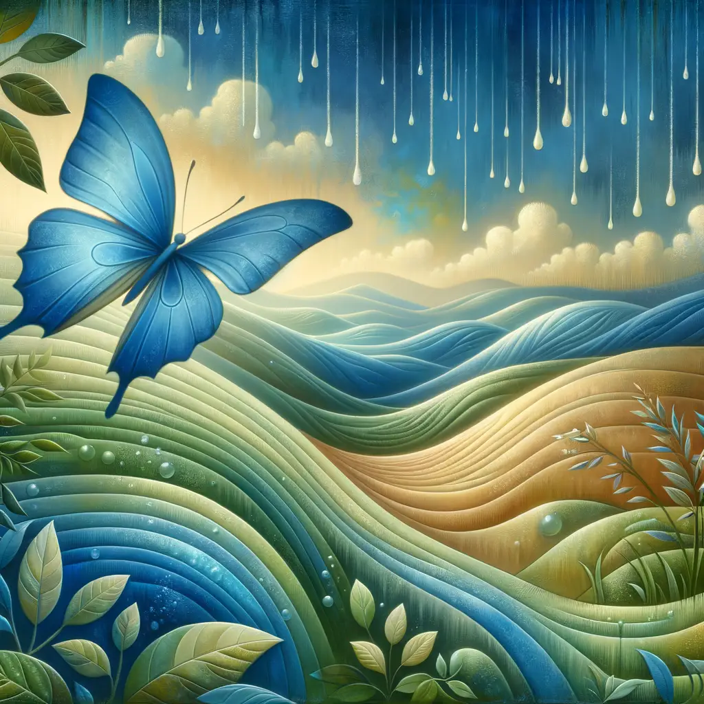Whispers of Transformation: Tapestry of Healing Beneath Azure Wings