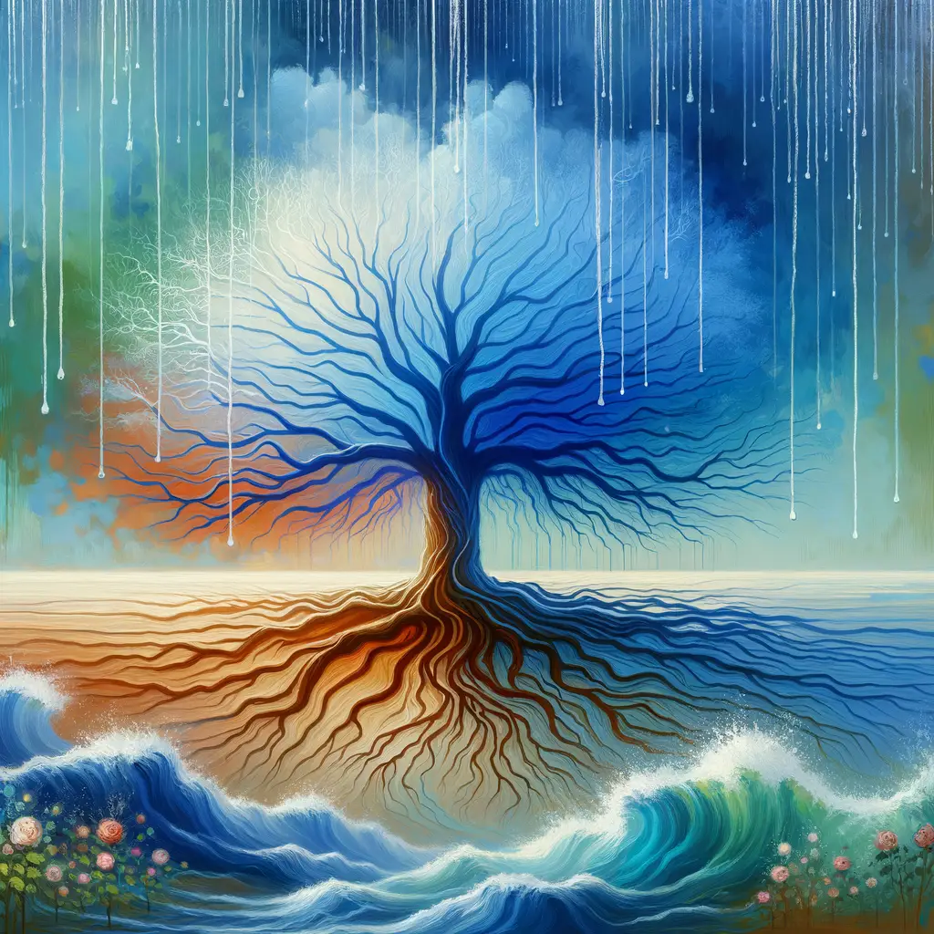 Whispers of Renewal: Resilience Blooms in Rain's Embrace