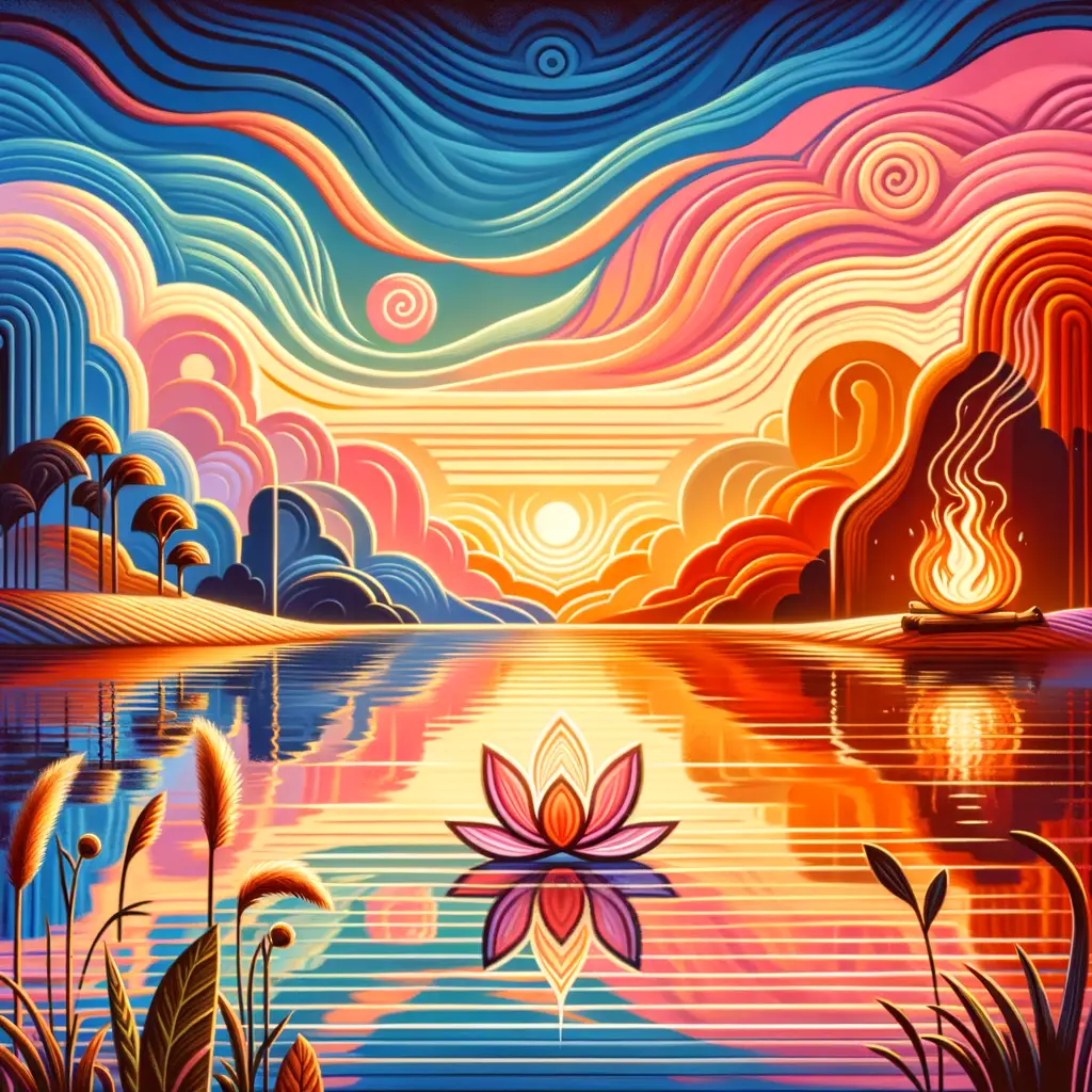 Embrace of Twilight: Ancestral Serenity in the Heart's Glow