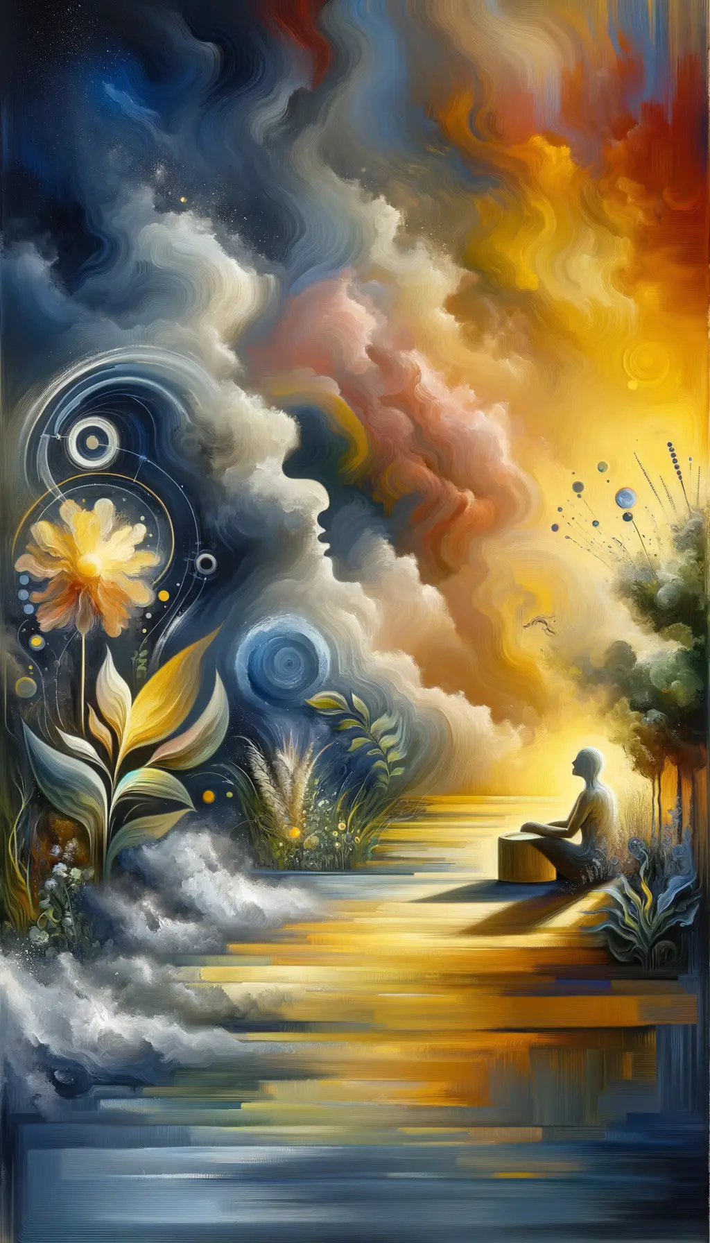 Golden Whispers: Embracing Strength in Blooming Silence
