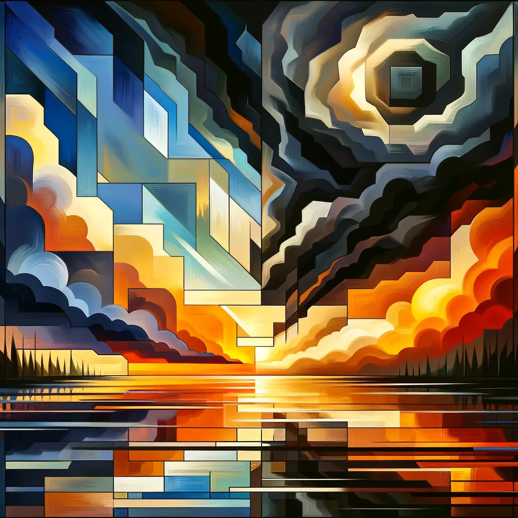 Harmony Unveiled: Eclipsing Shadows, Tranquil Reflections