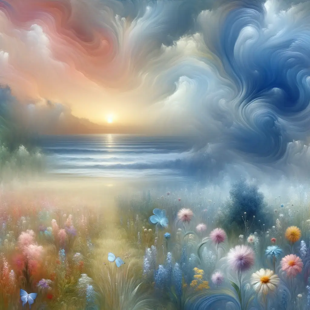 Whispers of the Heart: Surreal Serenity in Emotional Bloom