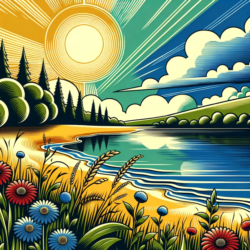 Whispers of Nature's Serenade: A Pop Art Rhapsody