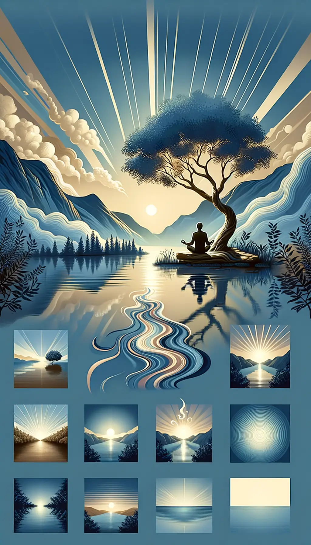 Peaceful Silent Reverie: Echoes of Wisdom in the Mountain's Solace