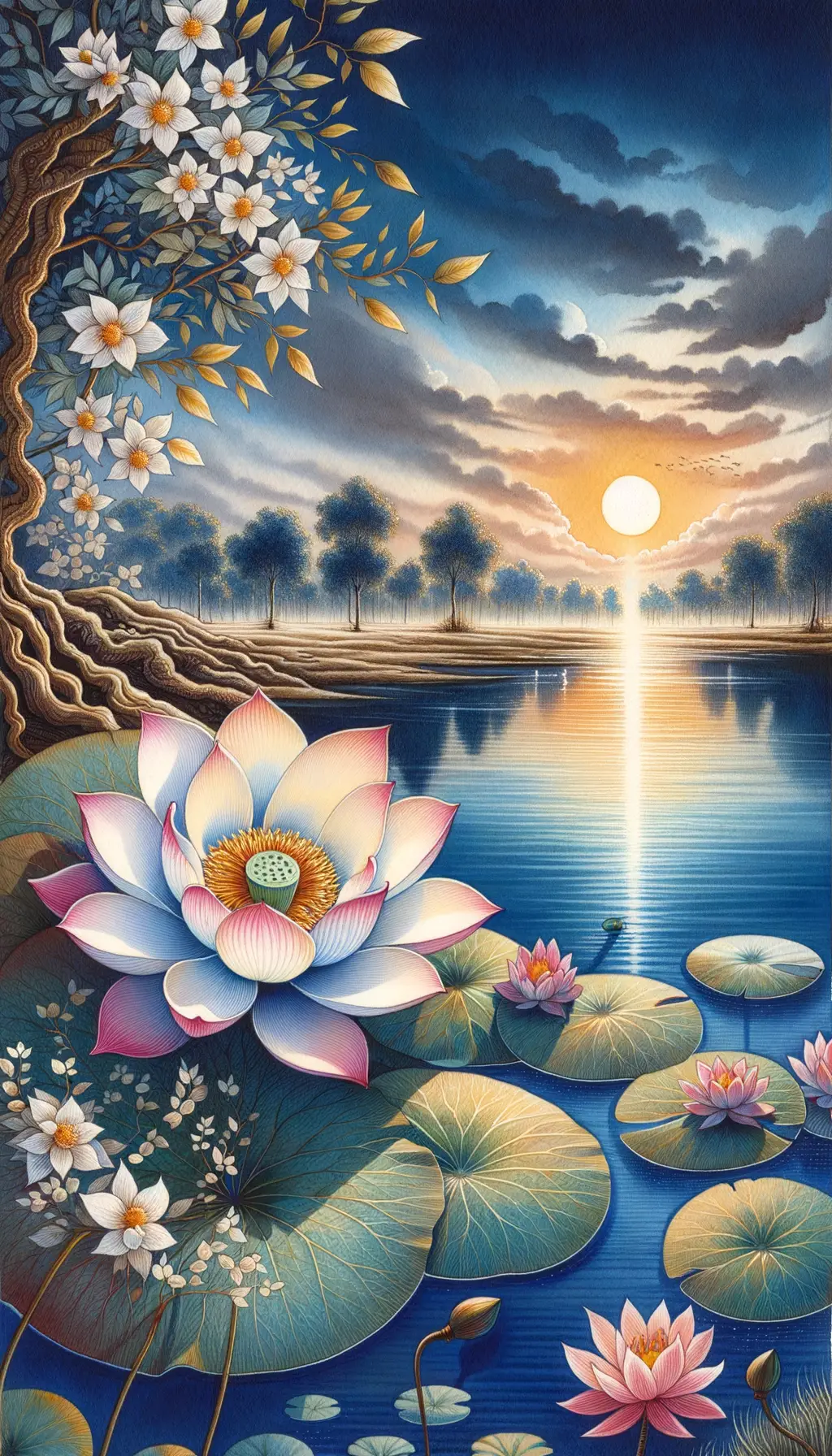 Lotus Unfolding: A Journey Through Tranquil Skies
