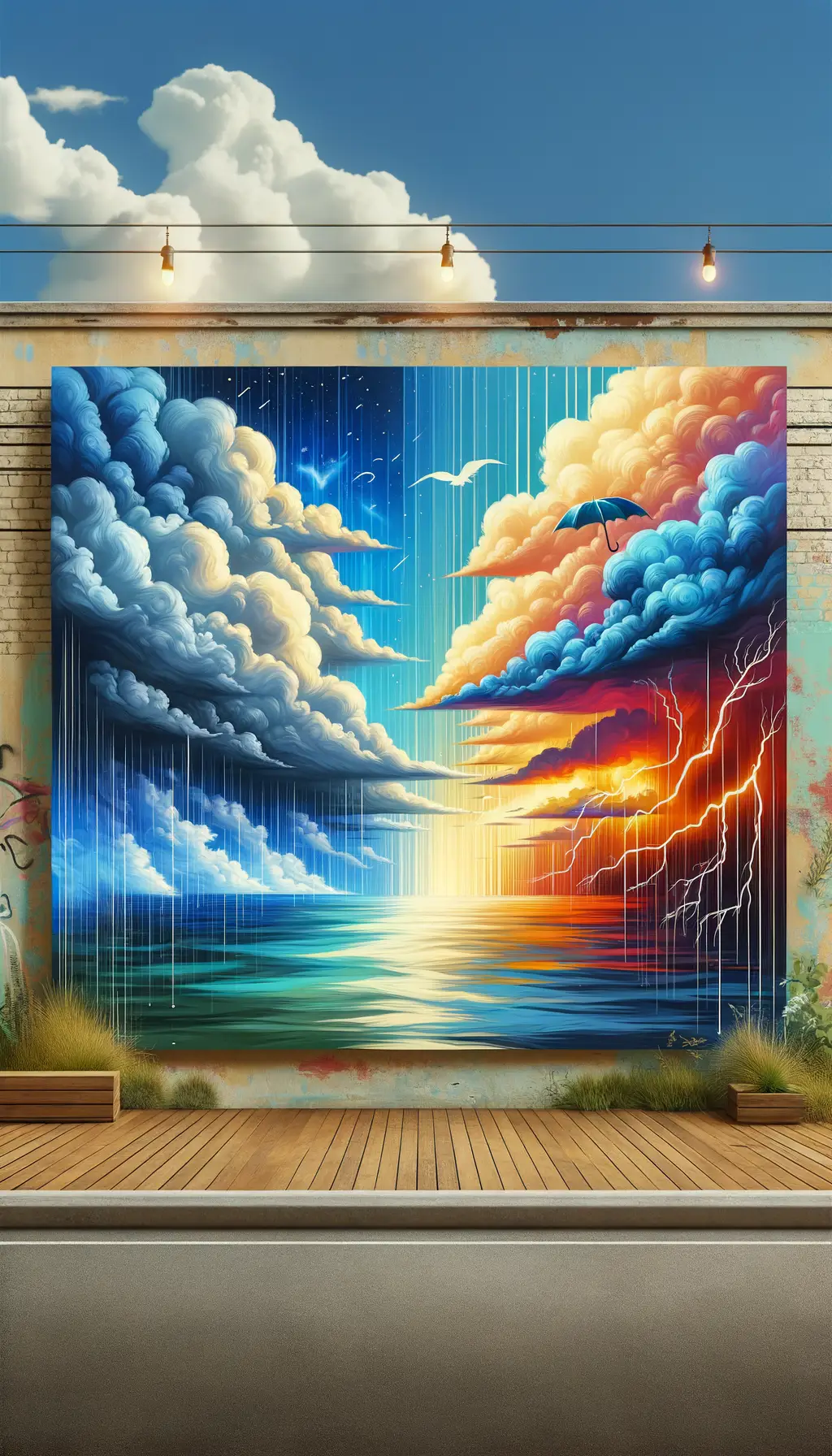 Whispers of Change: Tempestuous Serenity rendezvous of emotions in fluid graffiti narrative