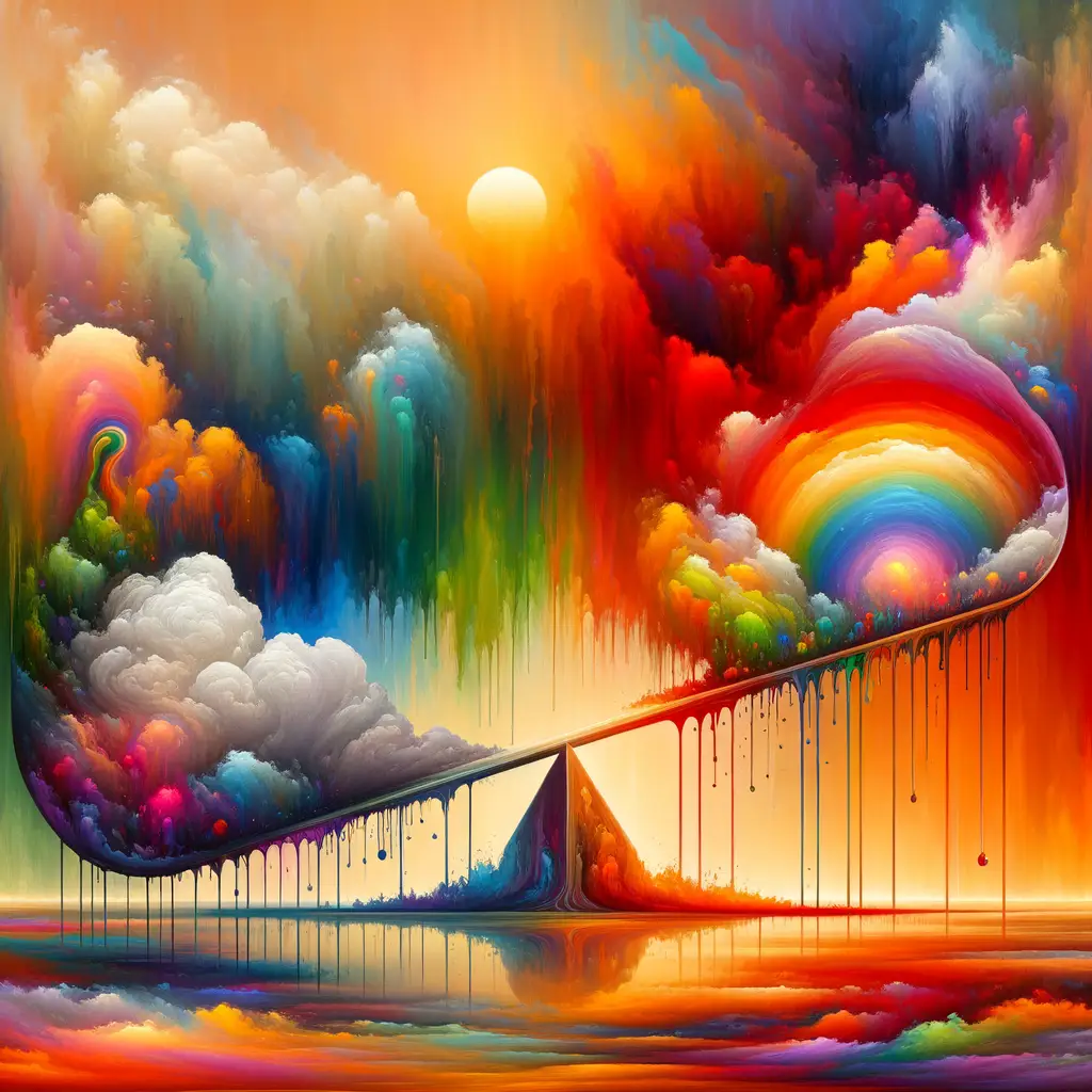 Infinity's Embrace: Eclipsing Fury with Rainbows of Dawn